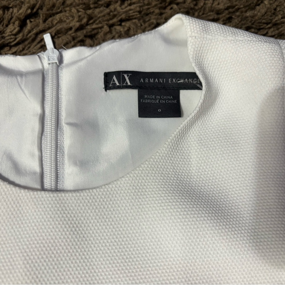 Armani Exchange White Textured Top